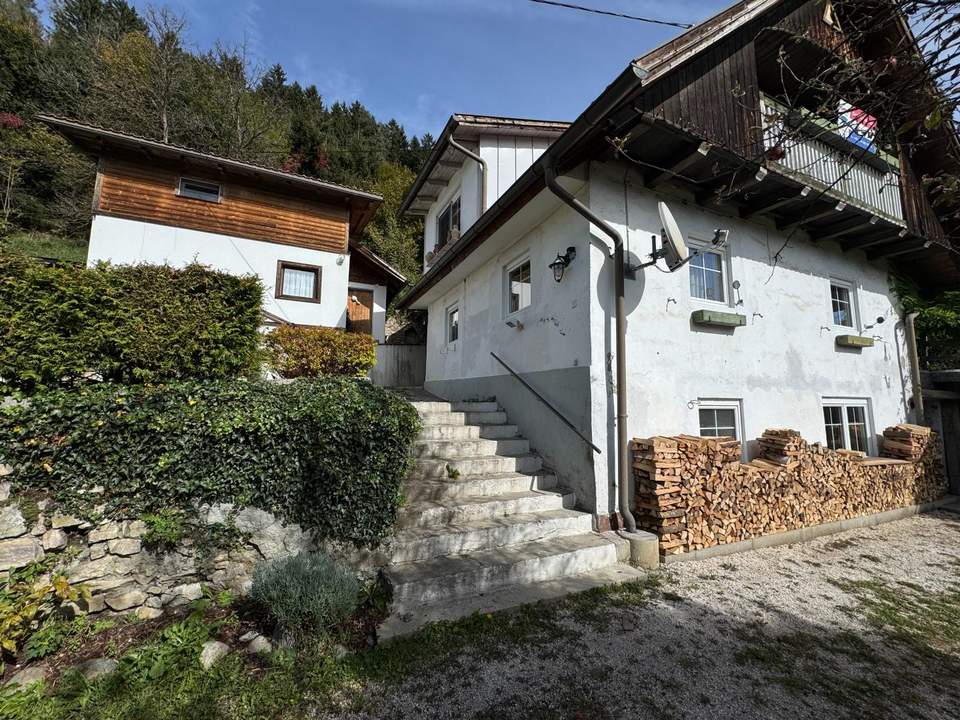 Haus mit Grund, Waldflächen und Wörtherseeblick