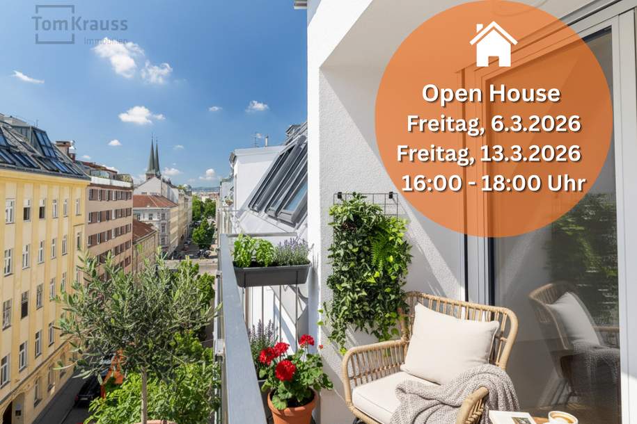 LICHT, TERRASSE UND MODERNER KOMFORT – 3-ZIMMER-WOHNUNG IM 1. DACHGESCHOSS, Wohnung-kauf, 440.000,€, 1200 Wien 20., Brigittenau