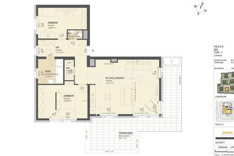 KREMSER WOHNDOMIZIL3Zi- 100qm -Penthouse -Eigentum, Lift, Tiefgarage, in beliebter Grünruhelage, Wohnung-kauf, 265.000,€, 3500 Krems an der Donau(Stadt)