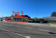 Gepflegtes Geschäftslokal 126 m² mit großer Glasfront in bester Auto-Frequenzlage von Leibnitz Miete € 1184,- + Mwst + BK