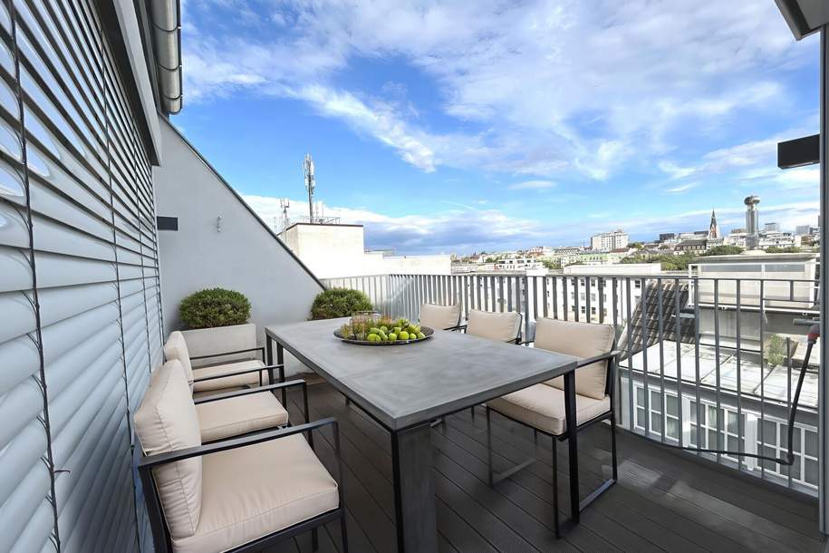 1040! Exklusive DG-Maisonette mit Dachterrasse und tollem Blick Nähe Naschmarkt!, Wohnung-miete, 4.140,21,€, 1040 Wien 4., Wieden