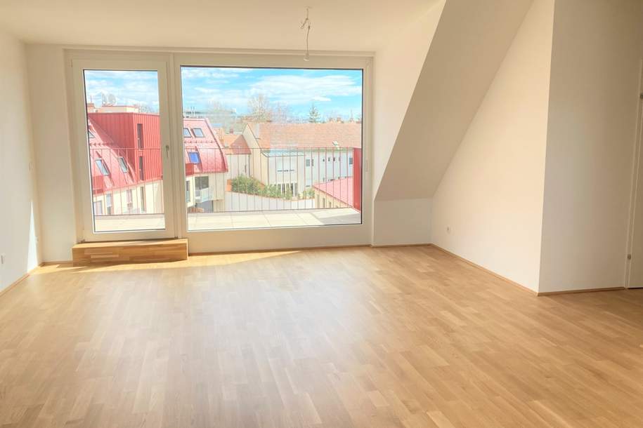 Erstbezug im Herz von Großjedlersdorf! Wunderschöne 3-Zi-Wohnung im DG mit Terrasse *Provisionsfrei*, Wohnung-kauf, 399.000,€, 1210 Wien 21., Floridsdorf