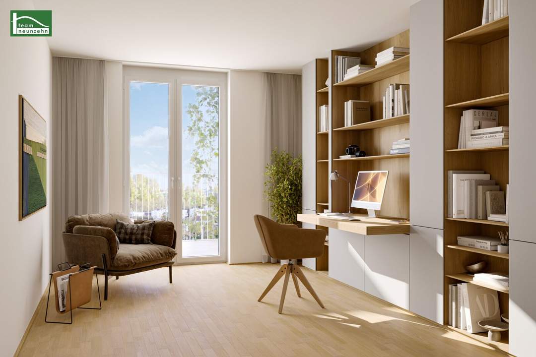 Für Unternehmer und Selbständige - Wohnen &amp; Arbeiten vereint! Moderne 3-Zimmer Wohnung mit großzügiger Freifläche - Top-Lage! Kaufpreis versteht sich zzgl. 20% USt. - WOHNTRAUM