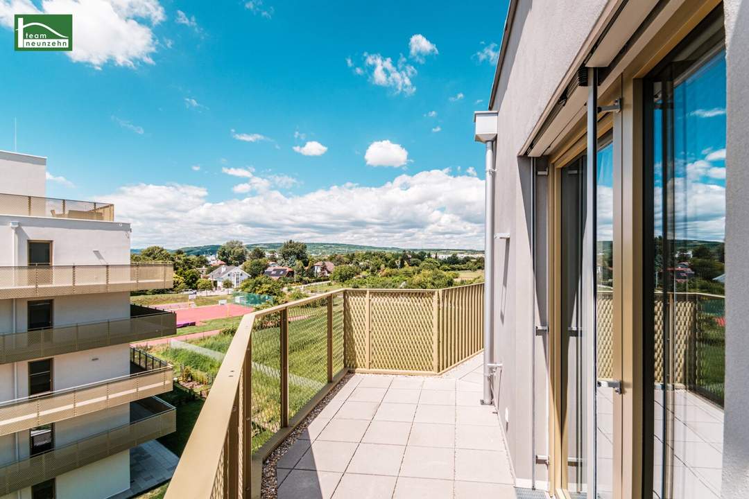 Endlich Platz - geräumige 2.Zimmer-Wohnung mit traumhafter Grünblick-Terrasse im provisionsfreien Erstbezug