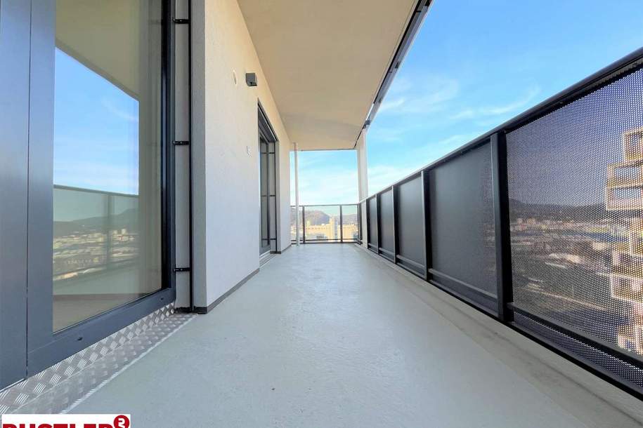 3 Zimmer | XXL - Balkon | 13. Stock | Panoramablick, Wohnung-miete, 1.076,24,€, 8020 Graz(Stadt)