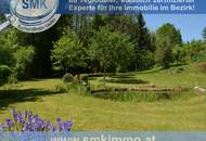 Blockhaus der Extraklasse – eigene Zufahrt – gigantischer Garten!