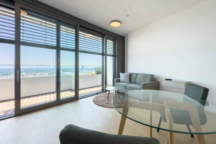 LUXUS ÜBER DEN DÄCHERN WIENS – IHR APARTMENT IM HÖCHSTEN WOHNTURM ÖSTERREICHS, Wohnung-miete, 1.490,01,€, 1220 Wien 22., Donaustadt