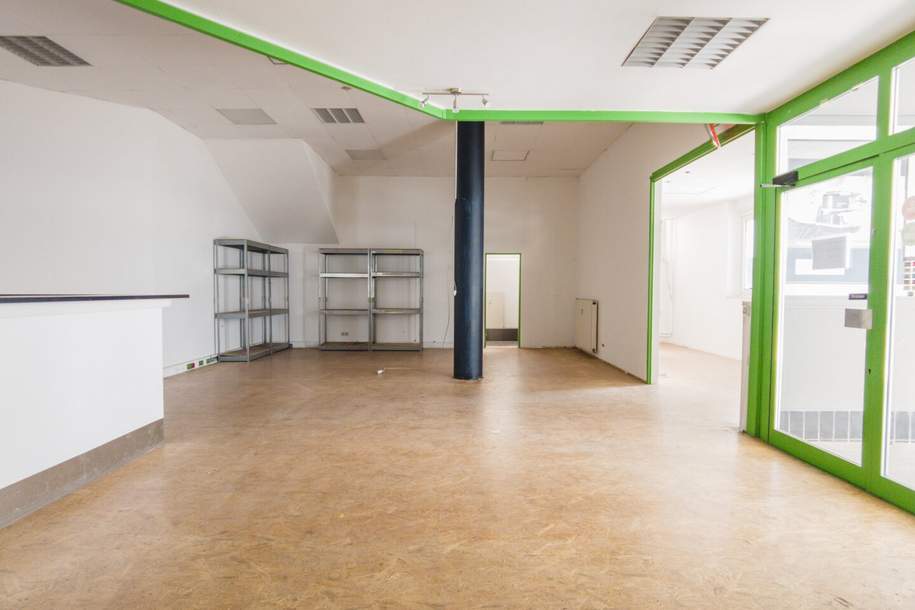 125m² Geschäftslokal mit optionalen Parkplätzen vor dem Eingang!, Gewerbeobjekt-miete, 1.286,25,€, 1140 Wien 14., Penzing