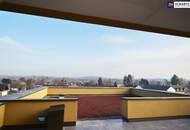 Leben wie im Paradies – 4-Zimmer-PENTHOUSE mit Rundumblick von der großzügigen 86m2 großen Dachterrasse! + 70m2 extensiv begrüntes Flachdach