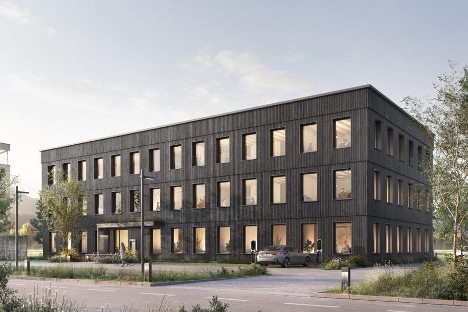 "luva office" - Bürogebäude in Holzbauweise mit nachhaltigem Gebäudeenergiekonzept mit Einheiten zwischen ca. 74m² und insgesamt ca. 689m² entsteht in Zirl, Gewerbeobjekt-miete, 6170 Innsbruck-Land