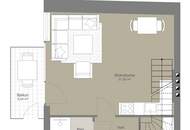 BEZUGSFERTIG // 2 Zimmer Duplex-DG-Wohnung mit Balkon // Klima, Luft-Wärme-Pumpe, Außenbeschattung