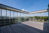 EXKLUSIVE PENTHOUSE-WOHNUNG – 63 m² DACHTERRASSE – SOFORT VERFÜGBAR! Luxuriöses Penthouse inkl. Tischler-Küche, zwei Dachterrassen und TG-Stellplatz!