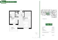 Neuwertige 2-Zimmer-Wohnung mit großer Innenhof-Fensterfront, Balkon und moderner Komplettküche! Nähe Millennium City, Handelskai und Donau. - WOHNTRAUM