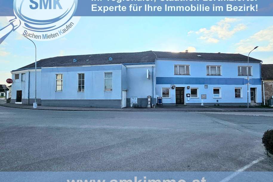 MEGA Gelegenheit – viel Platz zum Wohnen und Geld verdienen!, Gewerbeobjekt-kauf, 200.000,€, 2275 Mistelbach