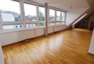 ROLLINGERGASSE, DACHGESCHOSS, 106 m2 Maisonette mit 30 m2 Terrasse, Wohnküche, 2 Zimmer, Wannenbad, Parketten, WG-geeignet