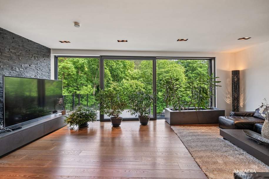 Energieeffiziente Villa mit Pool &amp; unverbaubarem Waldblick, Haus-kauf, 3.150.000,€, 1140 Wien 14., Penzing