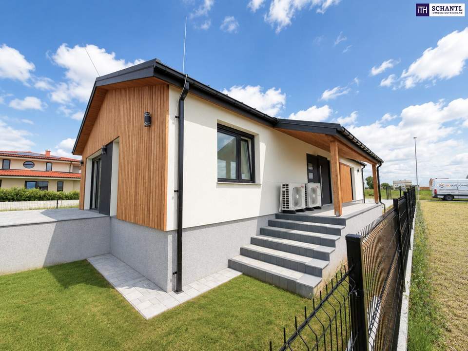 SONNENUNTERGÄNGE INKLUSIVE – EXKLUSIVER DESIGN-BUNGALOW MIT 5 ZIMMERN, PHOTOVOLTAIK &amp; 750 M² GRUND!