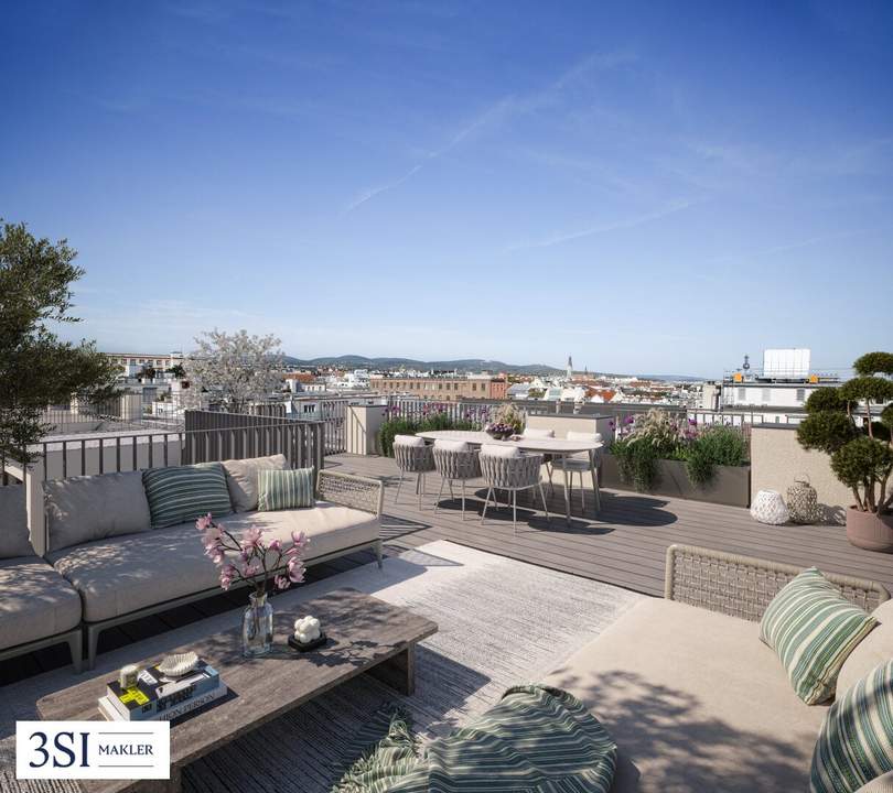 PRUNKSTÜCK: Über den Dächern Wiens: Exklusives Wohnen mit großzügigen Freiflächen