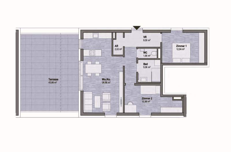Wohnen in Graz Geidorf - Exklusive Eigentumswohnung (73m²) mit Terrasse in bester Lage! Provisionsfrei
