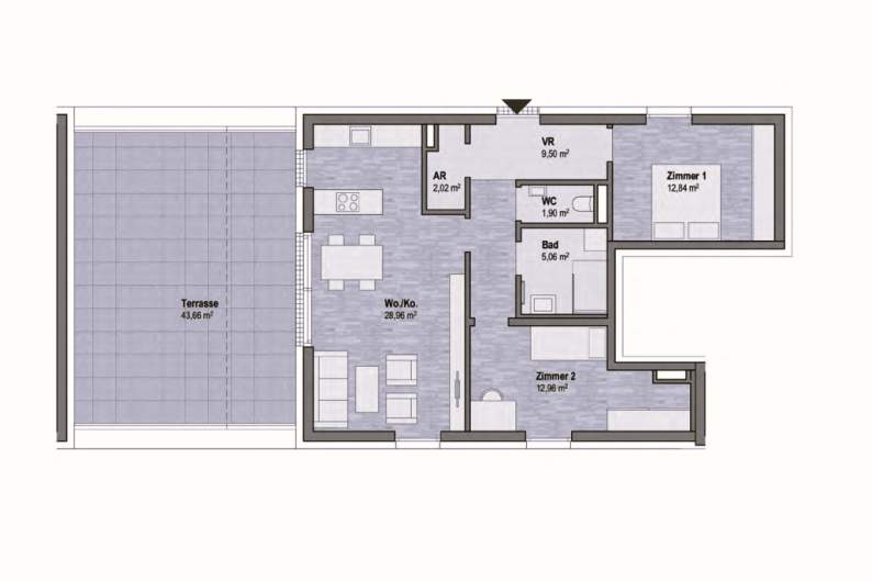 Wohnen in Graz Geidorf - Exklusive Eigentumswohnung (73m²) mit Terrasse in bester Lage! Provisionsfrei, Wohnung-kauf, 628.504,€, 8010 Graz(Stadt)