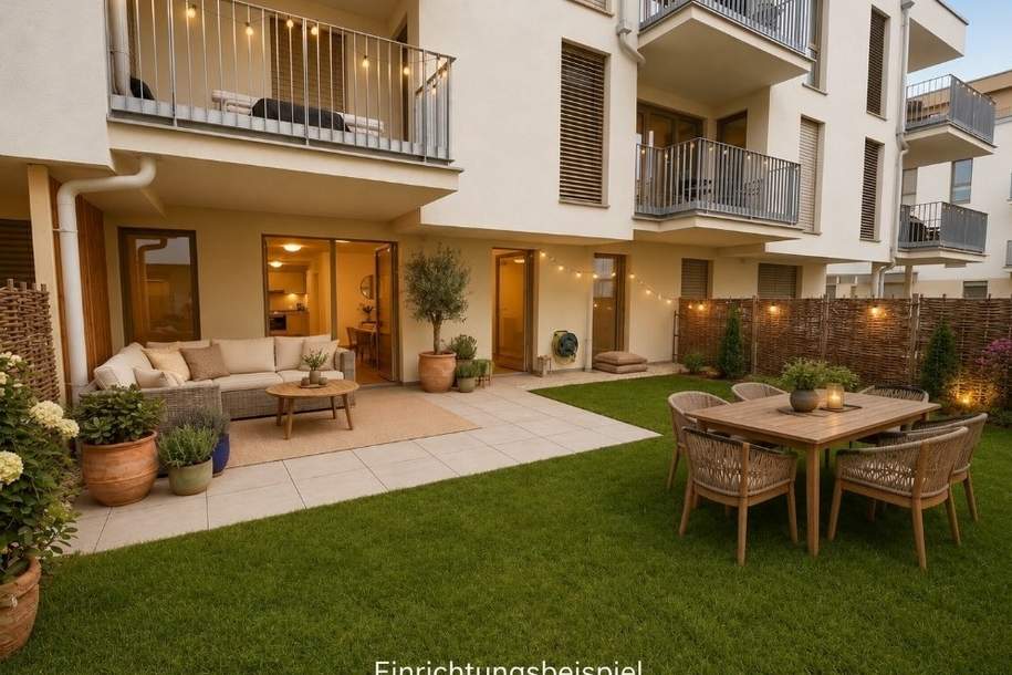 4-Zimmer-Gartenwohnung mit Einbauküche und Eigengarten | Erstbezug | Hofruhelage, Wohnung-kauf, 475.000,€, 1230 Wien 23., Liesing