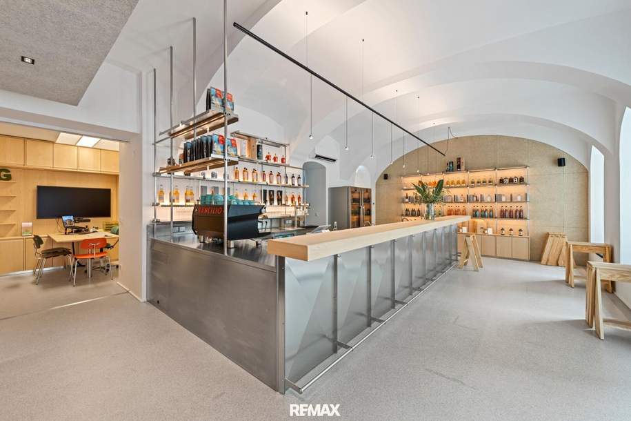 Einzigartiges Geschäftslokal beim Naschmarkt – wo Stil auf Lage trifft, Gewerbeobjekt-kauf, 998.000,€, 1040 Wien 4., Wieden