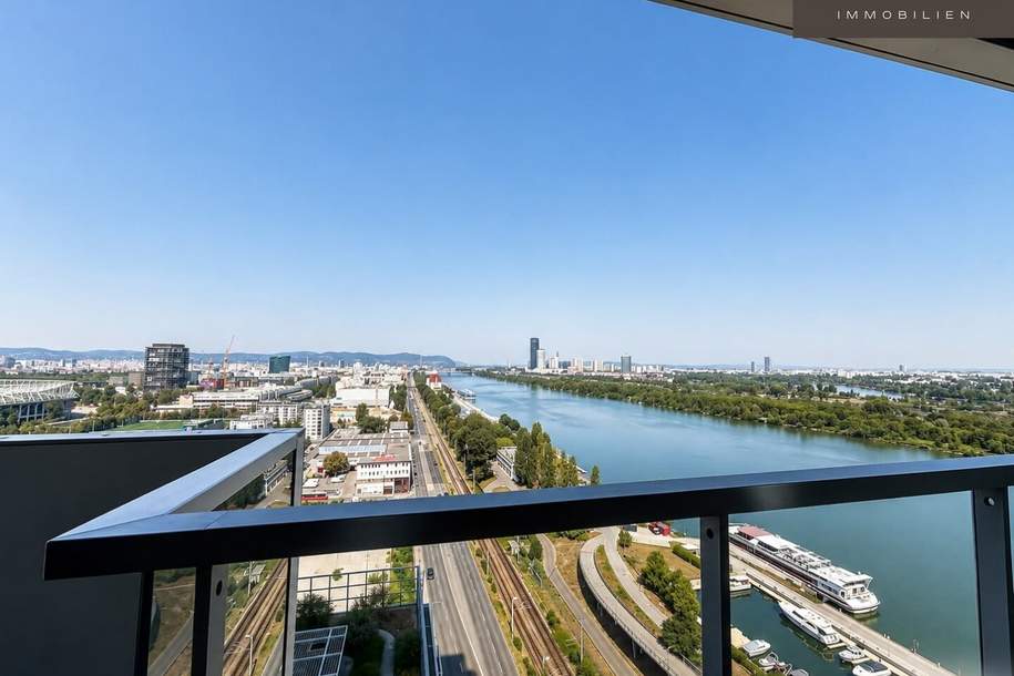 WOHNEN MIT WEITBLICK | EXKLUSVE 3 ZIMMER | UMLAUFENDE TERRASSE | HOCHWERTIGE DESIGNERKÜCHE | FERNBLICK DONAU, Wohnung-kauf, 830.000,€, 1020 Wien 2., Leopoldstadt
