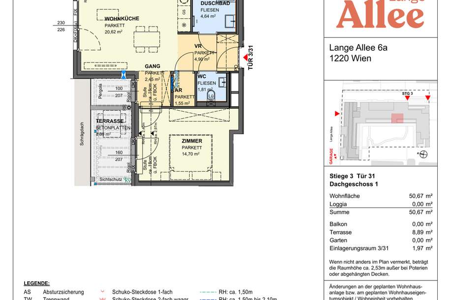 Lange Allee 6A - Eigentum in 1220 Wien, Wohnung-kauf, 418.000,€, 1220 Wien 22., Donaustadt