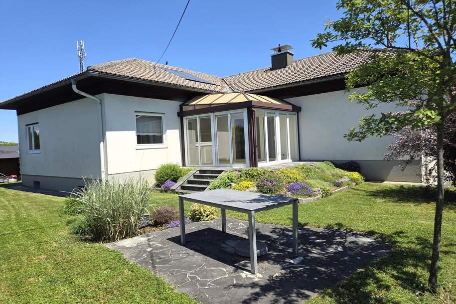 Gepflegter, bezugsfertiger 6-Zimmer-Bungalow auf 874 m² ebenem Grund, Haus-kauf, 380.000,€, 4522 Steyr-Land