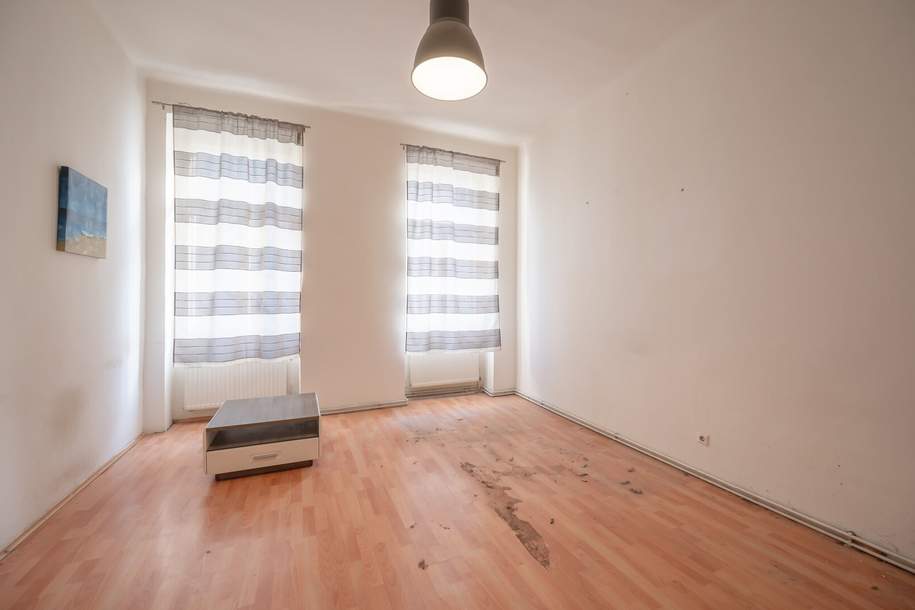 ++KLNB121++ sanierungsbedürftige 1-Zimmer-Wohnung in sehr guter Lage - Airbnb/Kurzzeitvermietung Zustimmung aller Eigentümer vorhanden, Wohnung-kauf, 114.000,€, 1200 Wien 20., Brigittenau