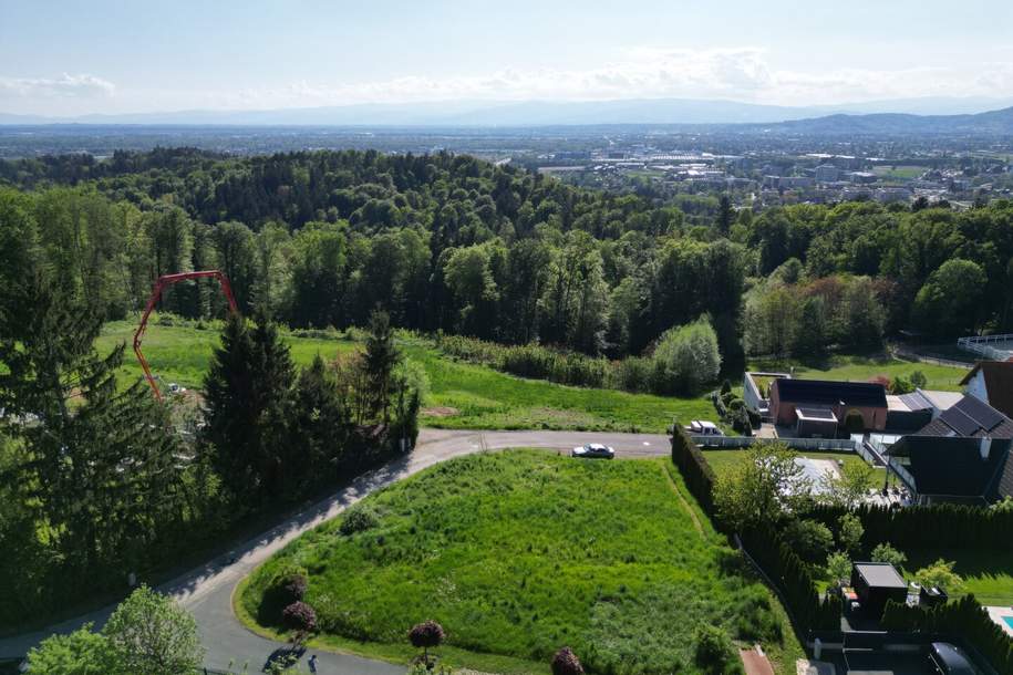 Einzigartiger Panoramablick - Exklusives Grundstück in Raaba + GLASFASERANSCHLUSS, Grund und Boden-kauf, 499.000,€, 8074 Graz-Umgebung