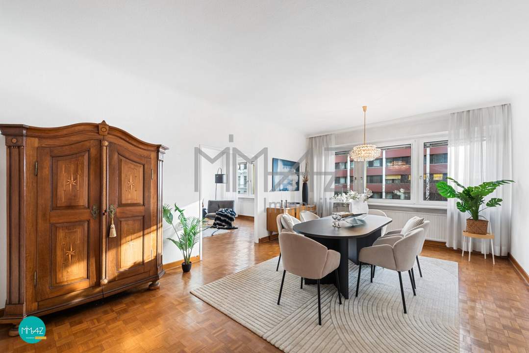 Großzügig Wohnen • Klassisch Genießen! Prächtige 4-Zimmer Wohnung mit Loggia in Innenhof! Raum für Stadtleben und Rückzug!