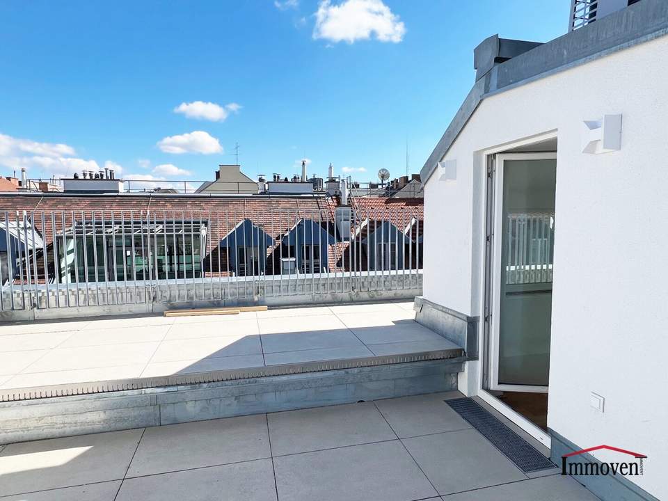 Erstbezug in Toplage - 2-Zimmerdachgeschosswohnung mit großer Dachterrasse im Botschaftsviertel! (Mietbeginn nach Vereinbarung)