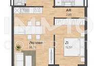 HELLE 2 ZI-WOHNUNG MIT SÜDLOGGIA IM LETZTEN OG IM NEUEN STADTTEIL REININGHAUS