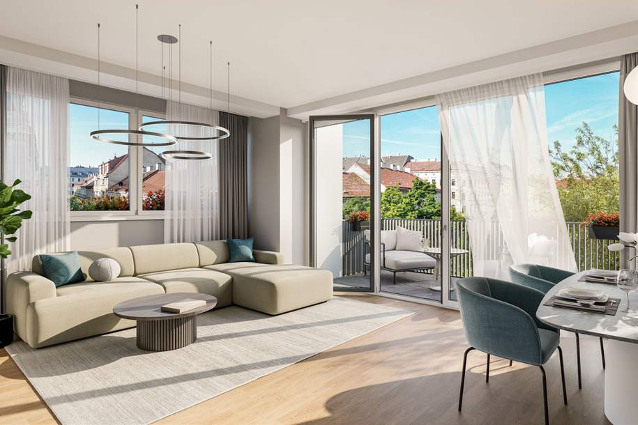 Günstig, großzügig, genial - U6 Burggasse: 3 Zimmer mit Balkon zum SPITZENPREIS - NEU, Wohnung-kauf, 494.600,€, 1160 Wien 16., Ottakring