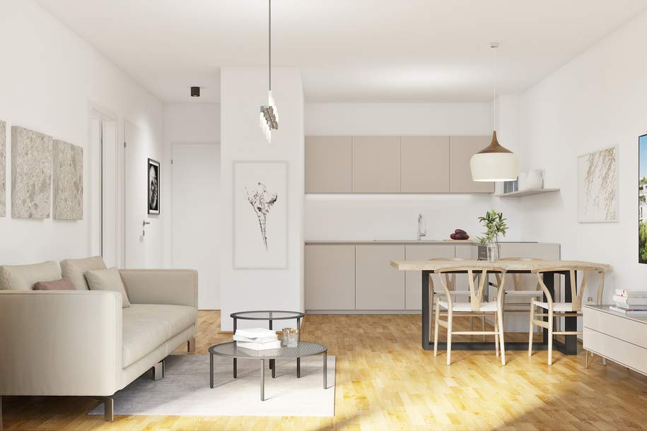 Obere Alte Donau - Neubau Erstbezug - Garten mit Terrasse, provisionsfrei, Wohnung-kauf, 338.000,€, 1210 Wien 22., Donaustadt