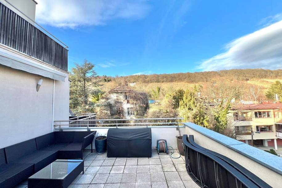 360° TOUR // LUXUS-DACHTERRASSEN-WOHNUNG mit FERNBLICK // LUXURIOUS TERRACE APARTMENT with DISTANT VIEWS, Wohnung-miete, 2.299,97,€, 1190 Wien 19., Döbling