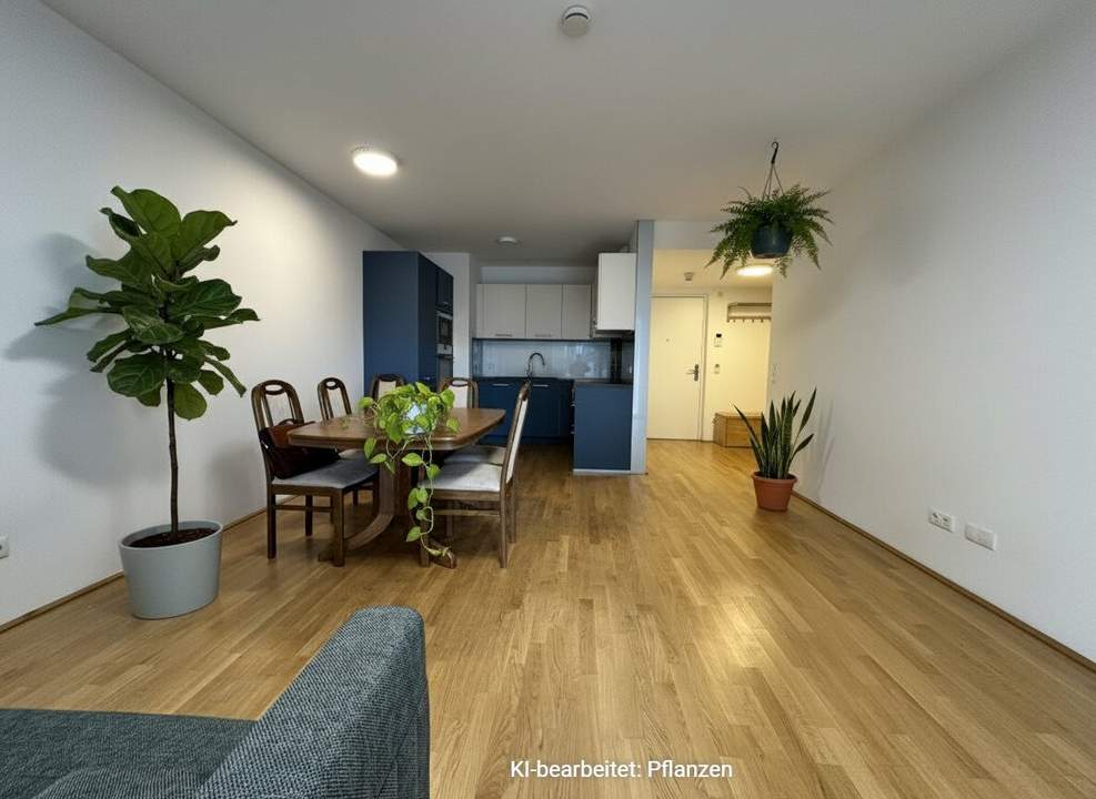 Möblierte 2 Zimmer mit Loggia, Fitness &amp; Sauna im Haus nahe UNO-City / VIC!