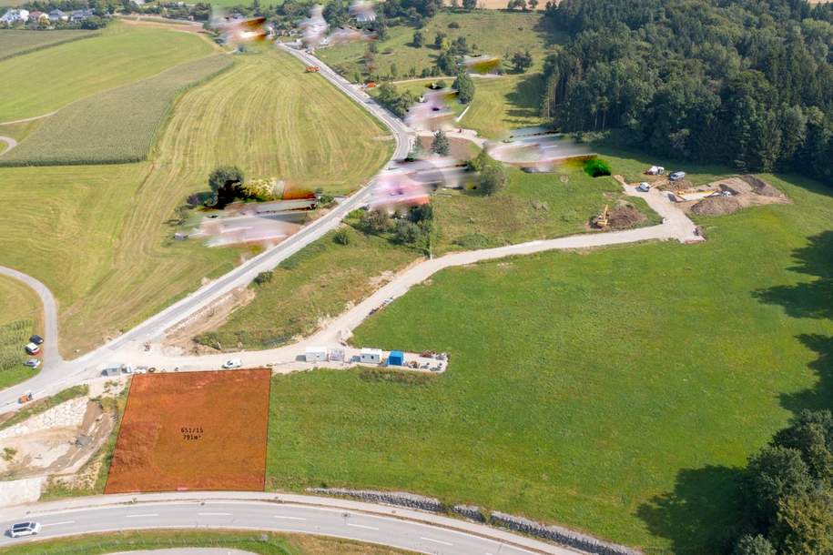 Wohnen im Grünen &amp; doch stadtnah! 791m² Baugrund mit traumhaftem Ausblick in ruhiger/grüner Lage!, Grund und Boden-kauf, 92.000,€, 4441 Amstetten