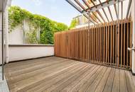 Pauschalmiete inklusive Warmwasser & Heizung - Moderne 2-Zimmer-Wohnung mit schöner Hofterrasse - Stilvolle Ausstattung