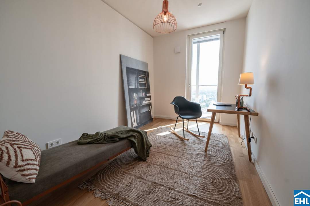 Familientraum im Tower – 4-Zi. mit Loggia & Rooftop Spa – U1 Kagran