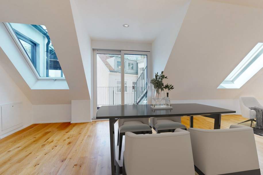 First occupancy! Modern penthouse flat with open space in a quiet location, Wohnung-kauf, 399.000,€, 1050 Wien 5., Margareten