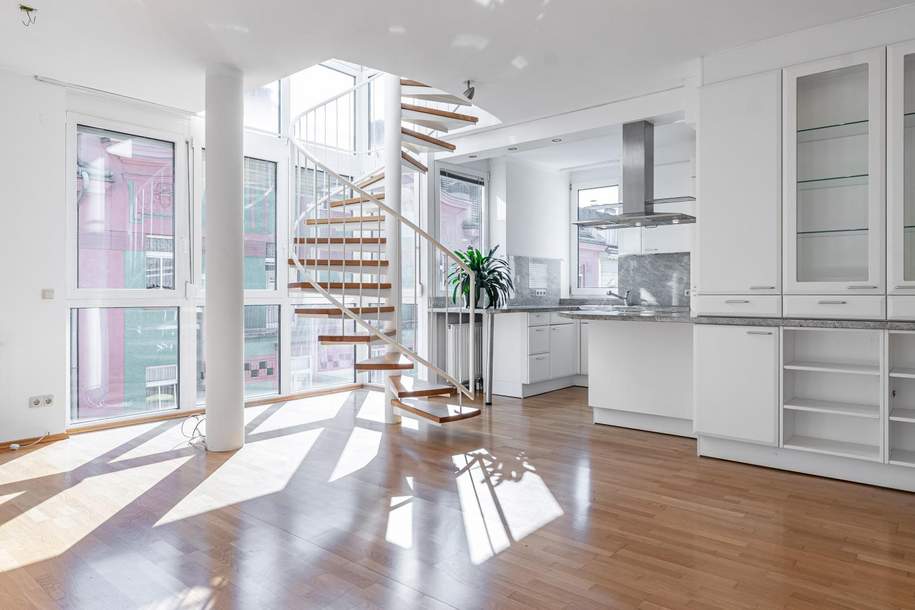 Stilvolle Maisonette-Wohnung über den Dächern von Linz mit Dachterrasse, Wohnung-kauf, 460.000,€, 4020 Linz(Stadt)