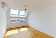 Moderne Dachgeschosswohnung, klimatisiert und gut geschnitten