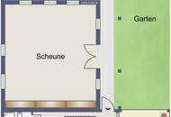 Liebevolles Anwesen mit Atelier auf traumhaft schönem Eigengrund - 59,17m² Wohnhaus plus 58,84m² modernisierte Scheune!