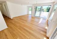 Ein Platz, der mehr kann als wohnen. Geniale Neubauwohnung mit WOW-Effekt! Riesiger Balkon und Terrasse + Privater Dachgarten + Grün wohin das Auge reicht + Luftwärmepumpe!