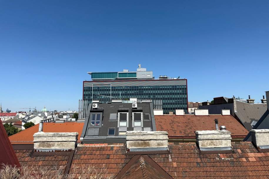 DG-Büro im 7. Stock + 1 hofseitige Terrasse mit ca. 10,54 m² in der Wiedner Hauptstraße, Gewerbeobjekt-miete, 1.650,00,€, 1040 Wien 4., Wieden