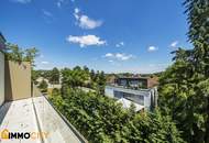 Ihre neue Dach-Traumwohnung, Wohnen im Grünen: XXL-Dachterrasse mit Panoramablick und 3 Stellplätzen im 13. Bezirk