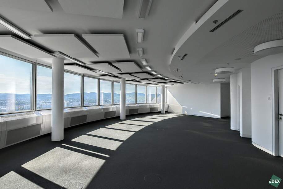Arbeiten mit Aussicht im Millenniumtower, Gewerbeobjekt-miete, 3.871,80,€, 1200 Wien 22., Donaustadt