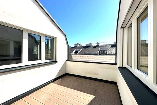 BÖRSE-NÄHE, klimatisiertes 98 m2 Dachgeschoss mit 9 m2 Terrasse, 3 Zimmer, Extraküche, 2 Bäder, Gonzagagasse, Wohnung-miete, 2.875,91,€, 1010 Wien 1., Innere Stadt